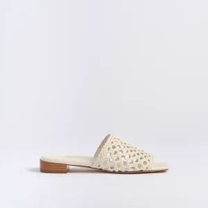 Marion Parke | Sabrina Flat Sandal in Ivory