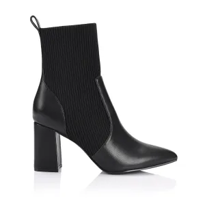 Mayah Knit Ankle Boots - Black
