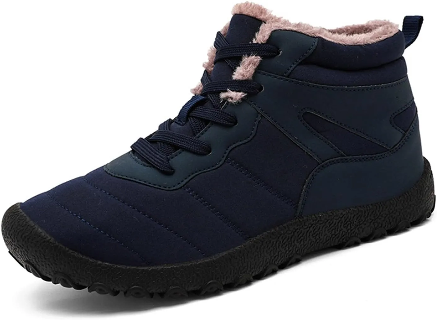 Men Work Boots Steel Toe Hiking Sneakers Fur Lined Ankle Boot Women Workout Shoes Wide Width Lightweight Outdoor Botas Mid Ankle Work Casual Hike Grounded Footwear
