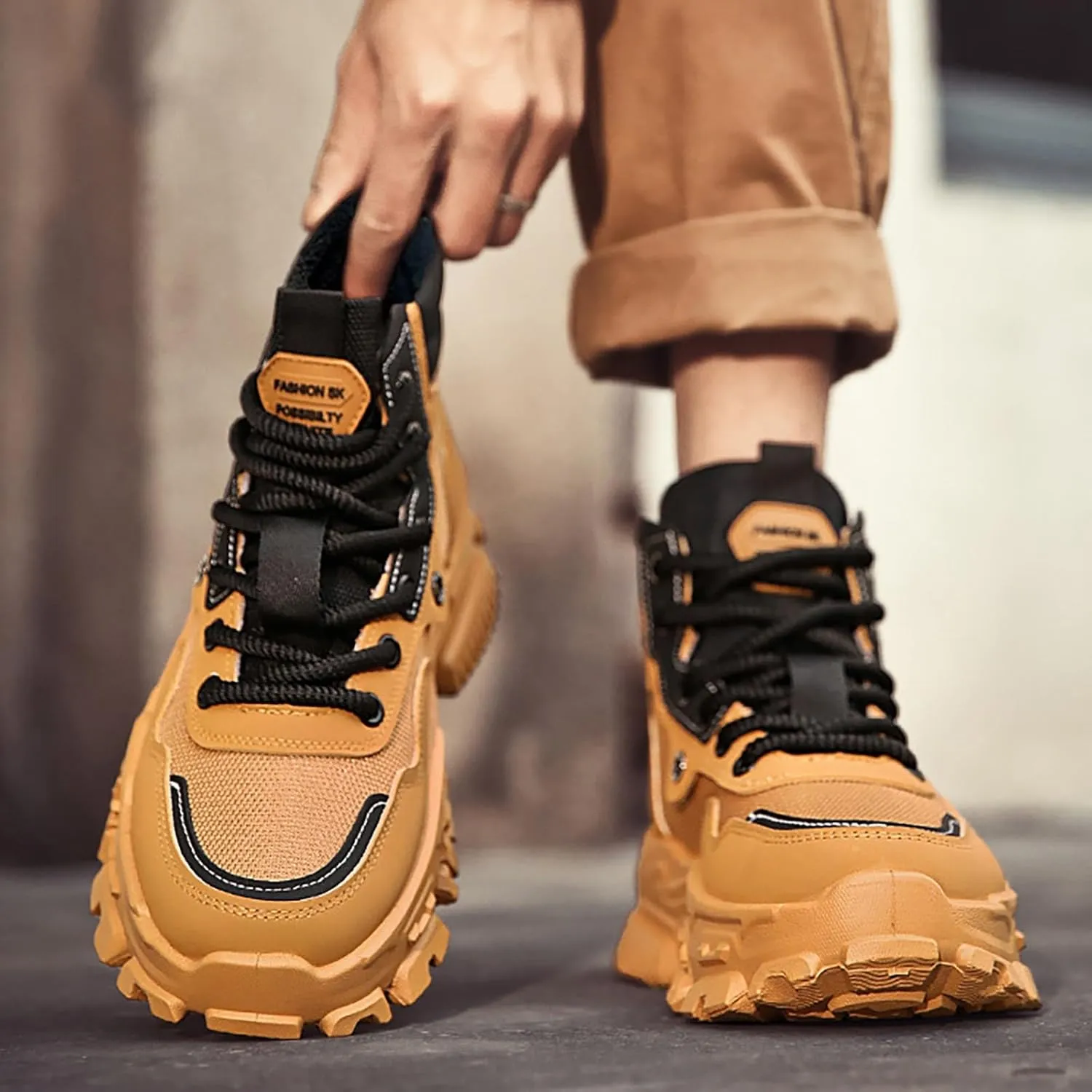 Men's Work Boots Composite Toe Hiking Sneakers Shoes Slip On Women Workout Shoes Business Casual Winter Backpacking Snow Botas Warm Water Hike Grounded Footwear