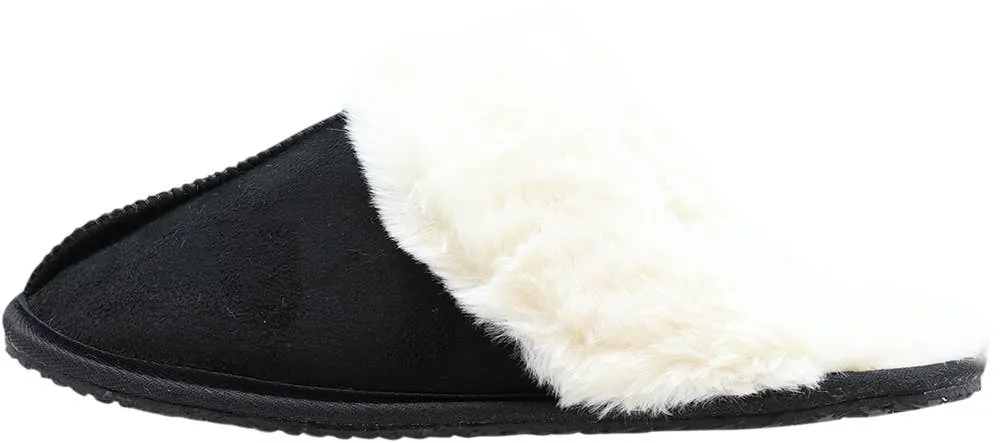 NORTY Womens S-L Black Mule Slippers 15454