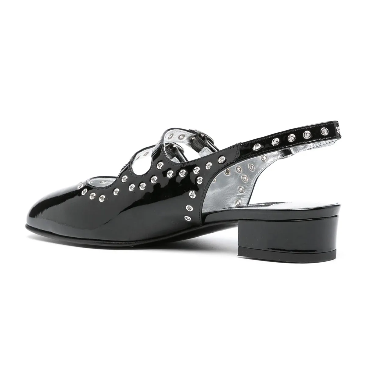 Queen Studded Mary Jane Flat