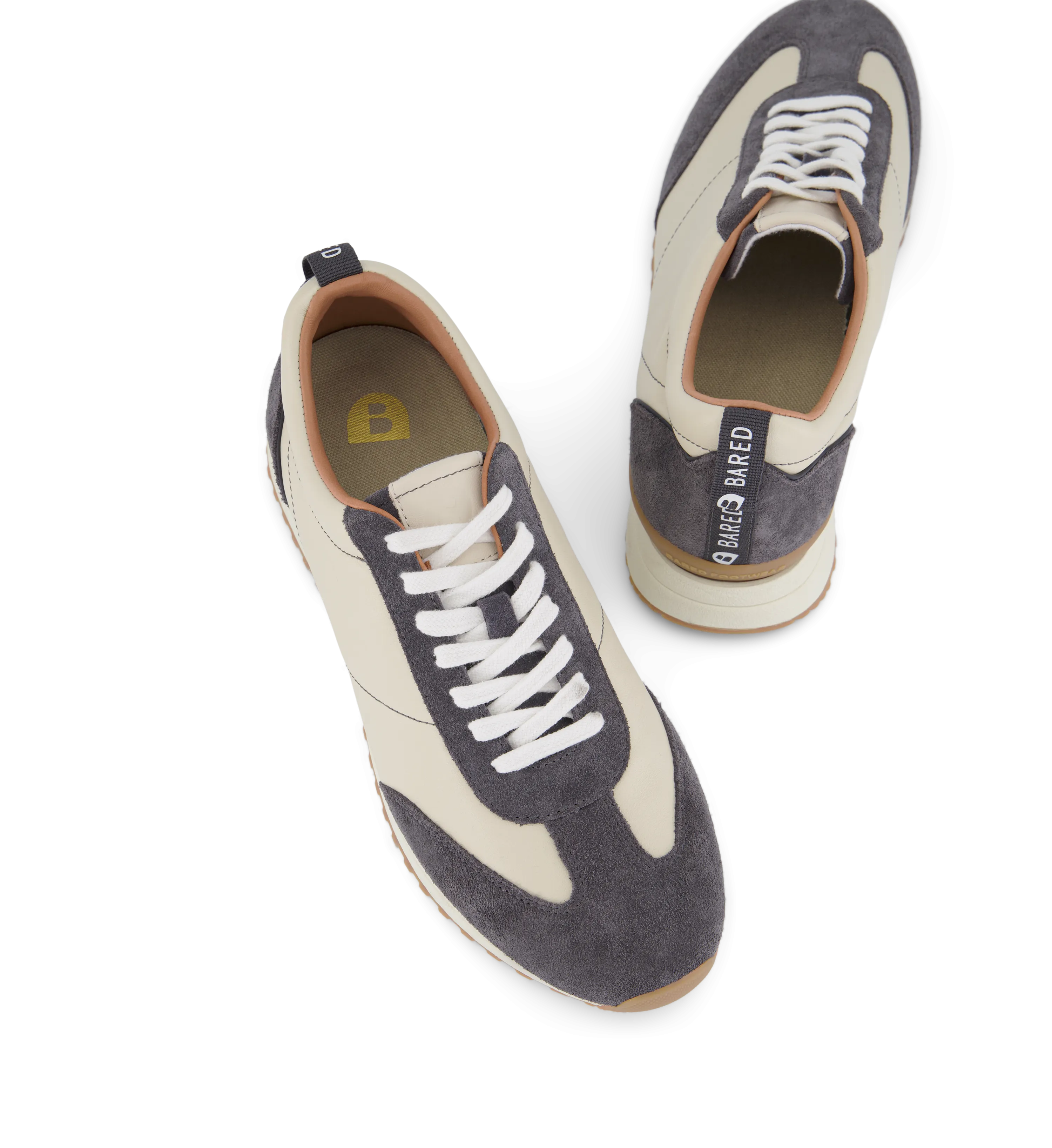 Saker 2 Ecru & Dusk Blue Leather Sneakers