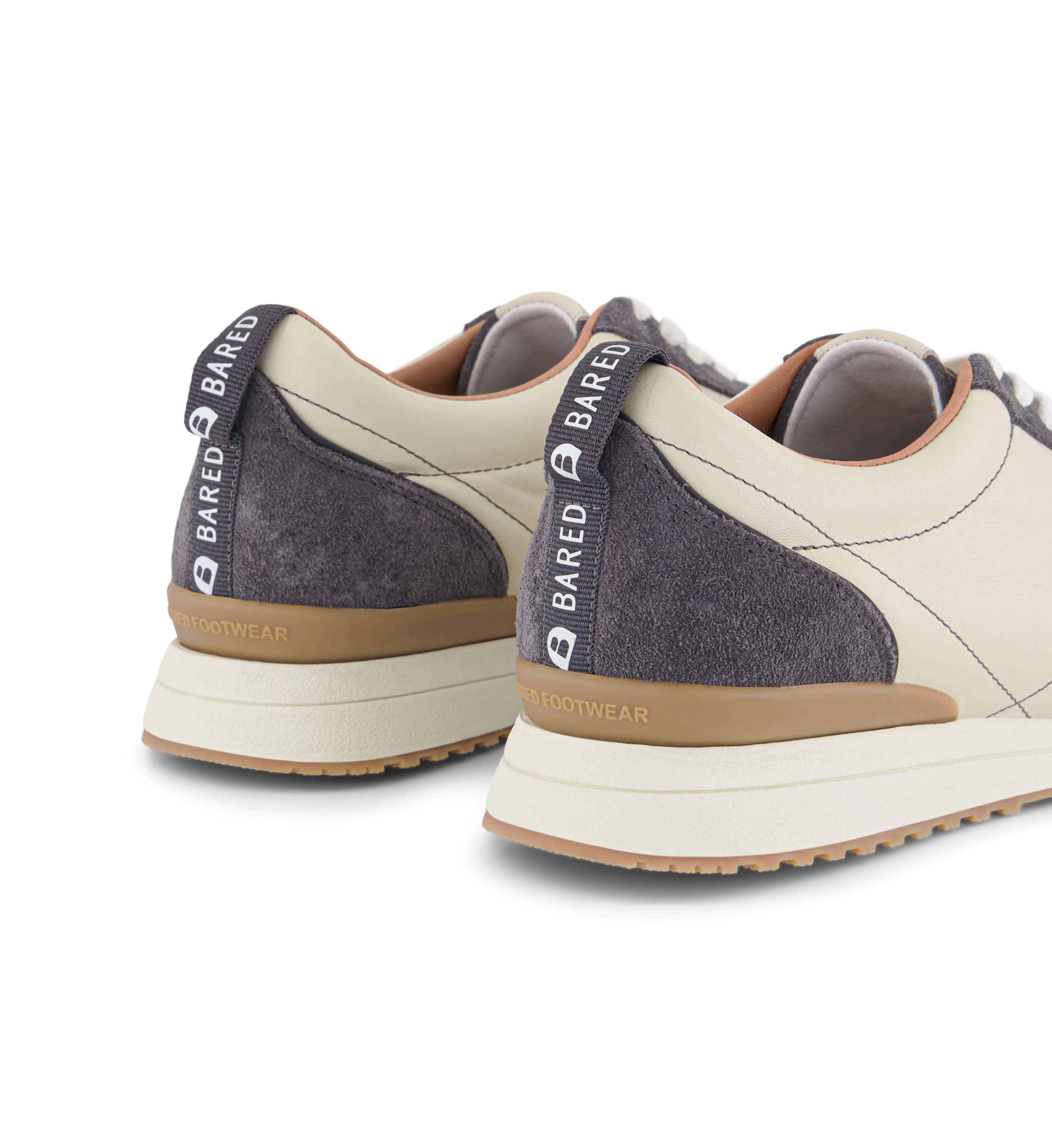 Saker 2 Ecru & Dusk Blue Leather Sneakers