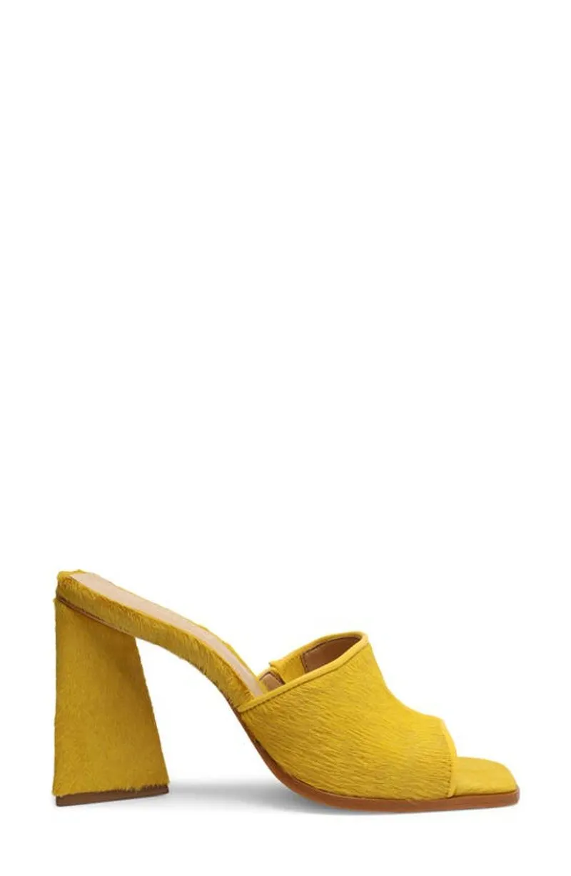 Schutz Lizah Welt Wild Ambar Slip On Open Toe Sculptural High Heel Sandals