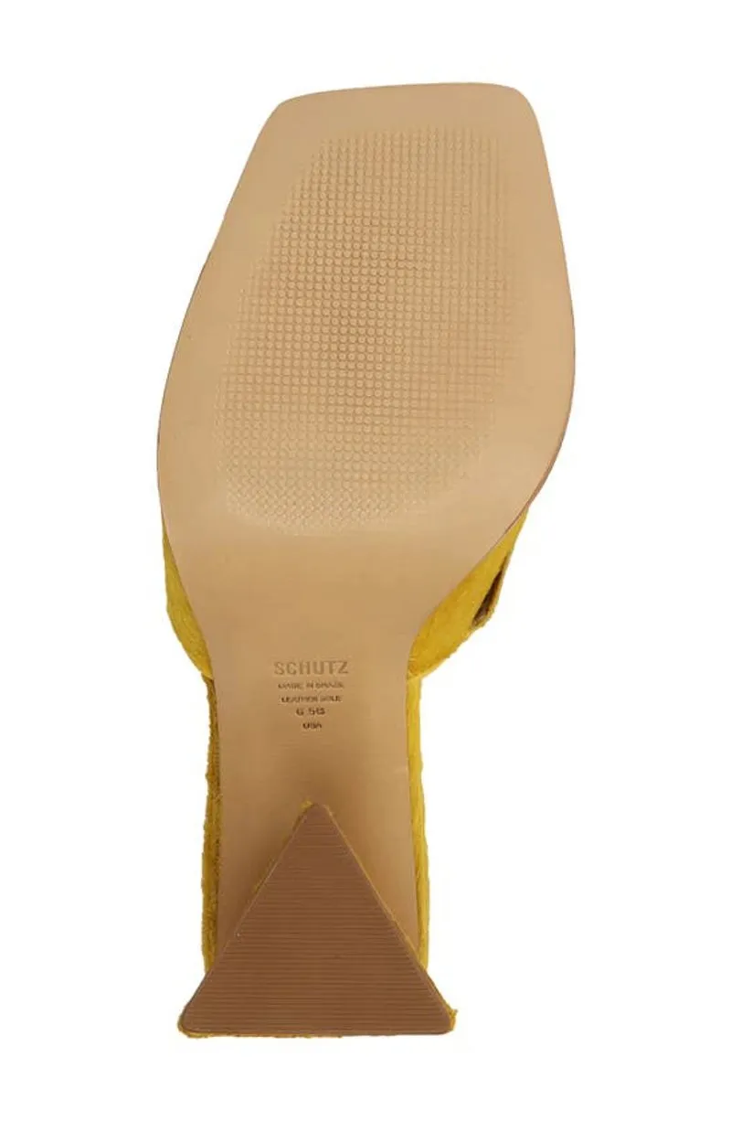 Schutz Lizah Welt Wild Ambar Slip On Open Toe Sculptural High Heel Sandals