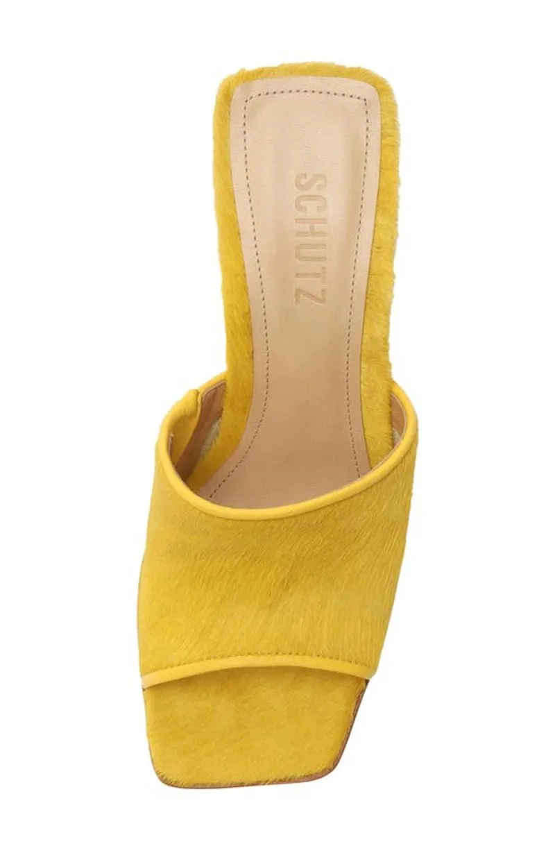 Schutz Lizah Welt Wild Ambar Slip On Open Toe Sculptural High Heel Sandals