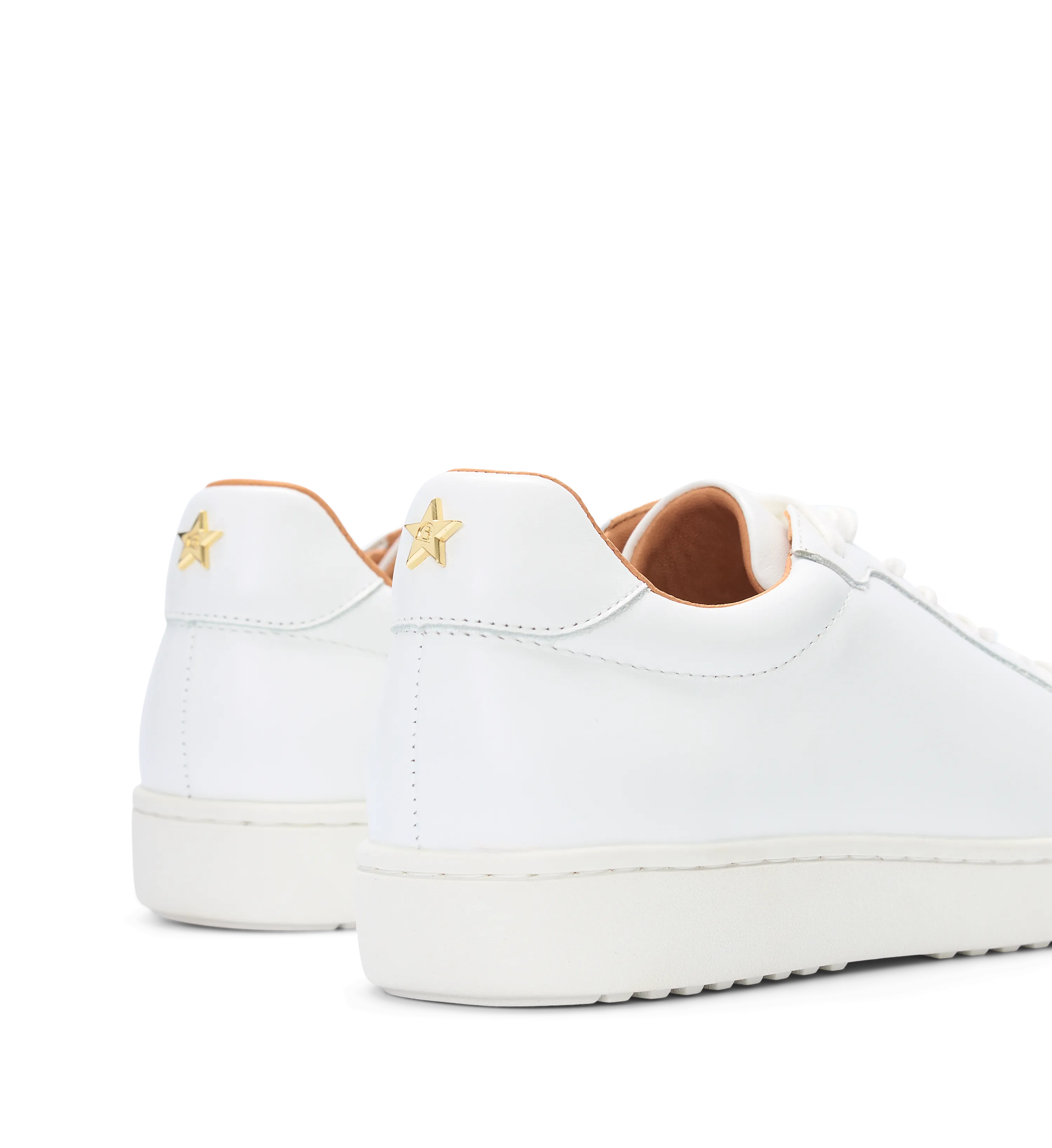 Sialia White Leather Sneakers