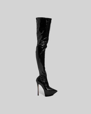 Simona Leather Platform Over The Knee Boots