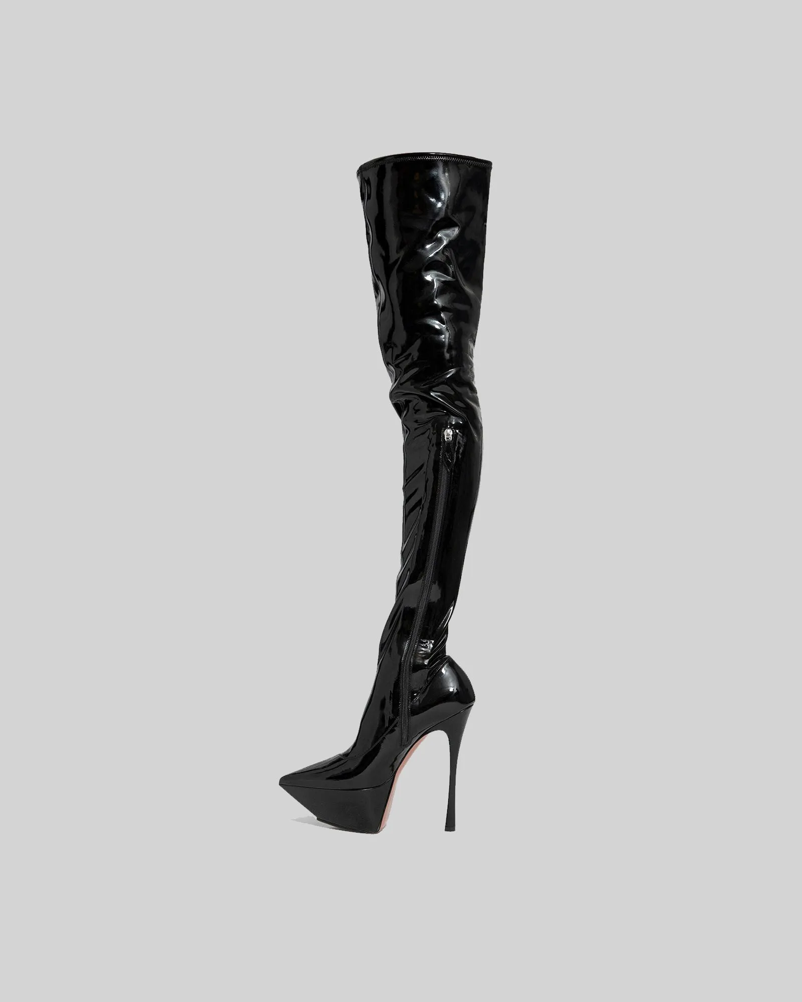 Simona Leather Platform Over The Knee Boots