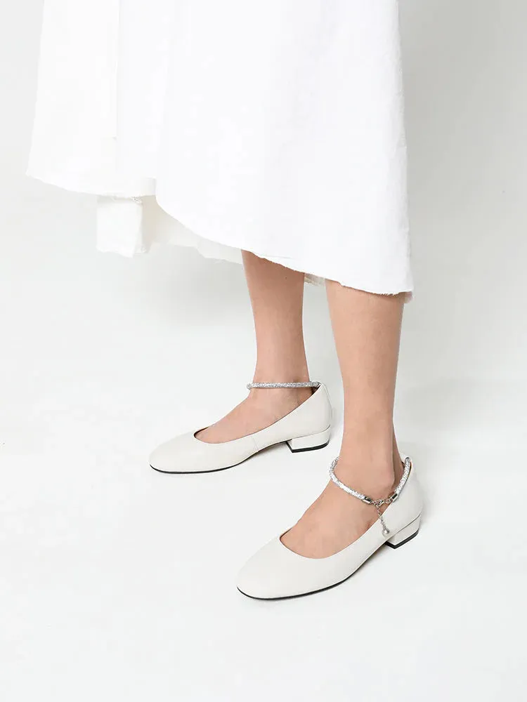 Sloan Crystal Embellished Ankle Strap Pump Heels