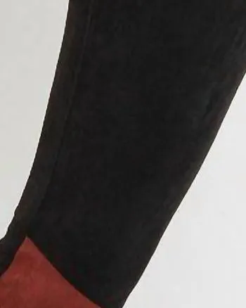 Suede Colorblock Ankle Pant In Black Multi | Black Multi