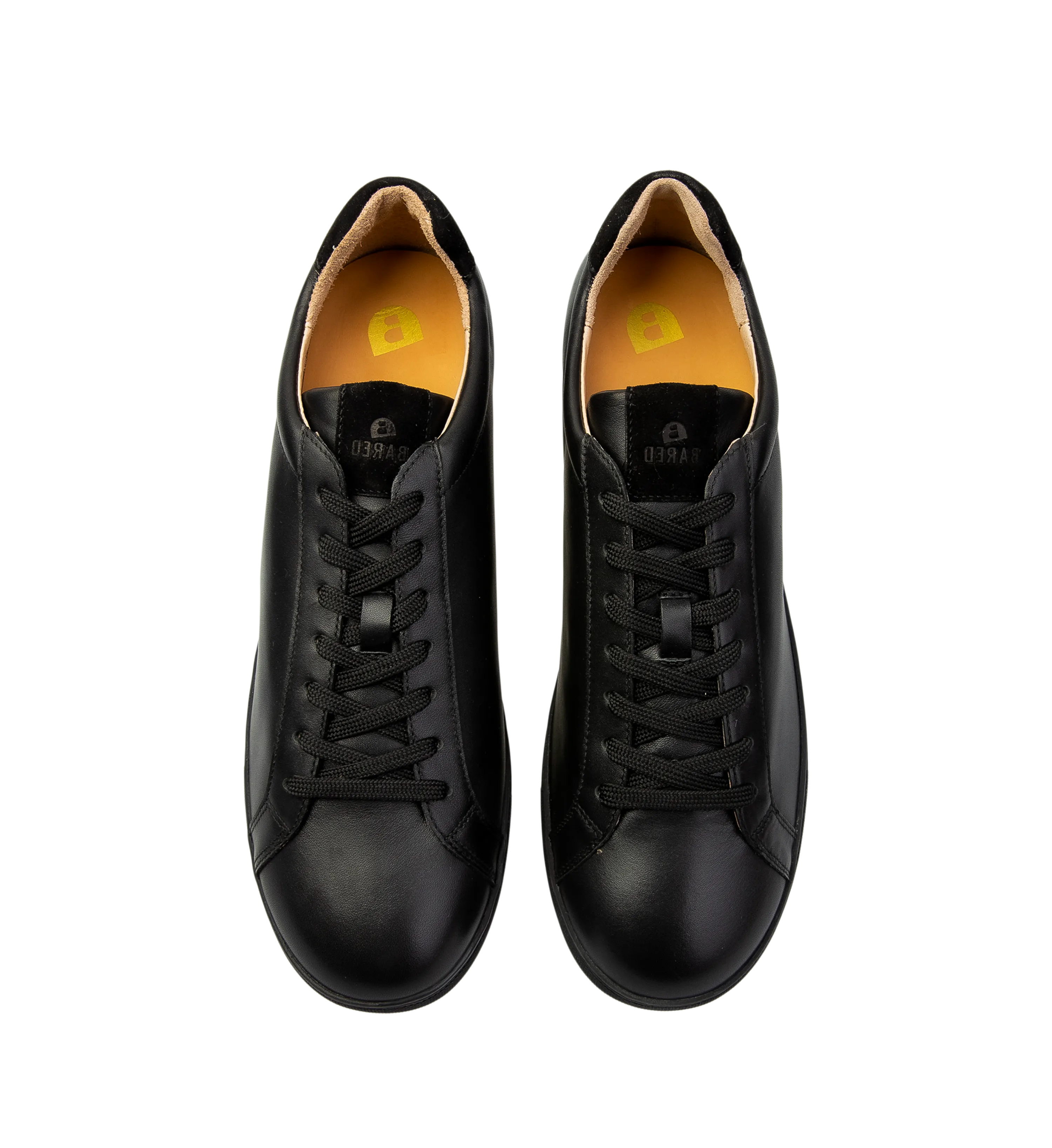 Sulphur Black Leather with Black Sole Sneakers
