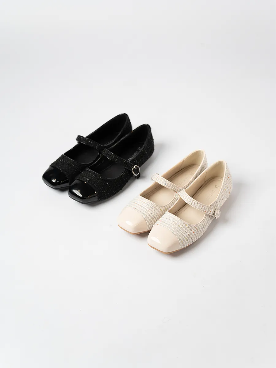 Taylor Tweed Strap Flats