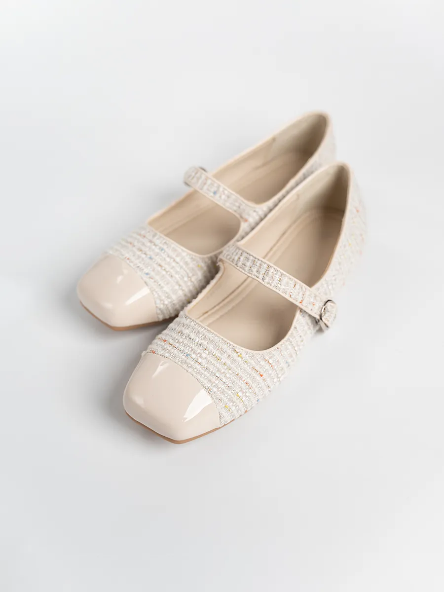Taylor Tweed Strap Flats