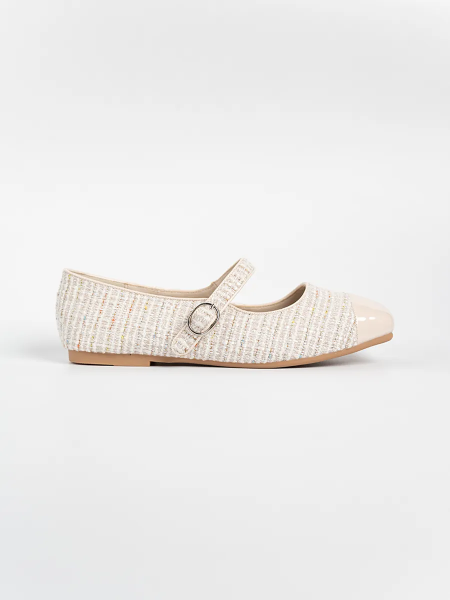 Taylor Tweed Strap Flats
