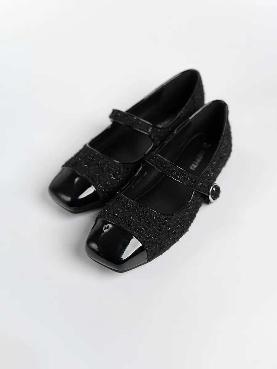 Taylor Tweed Strap Flats
