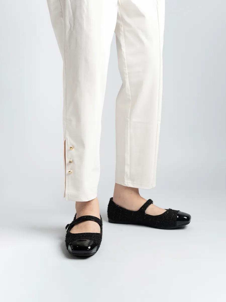 Taylor Tweed Strap Flats