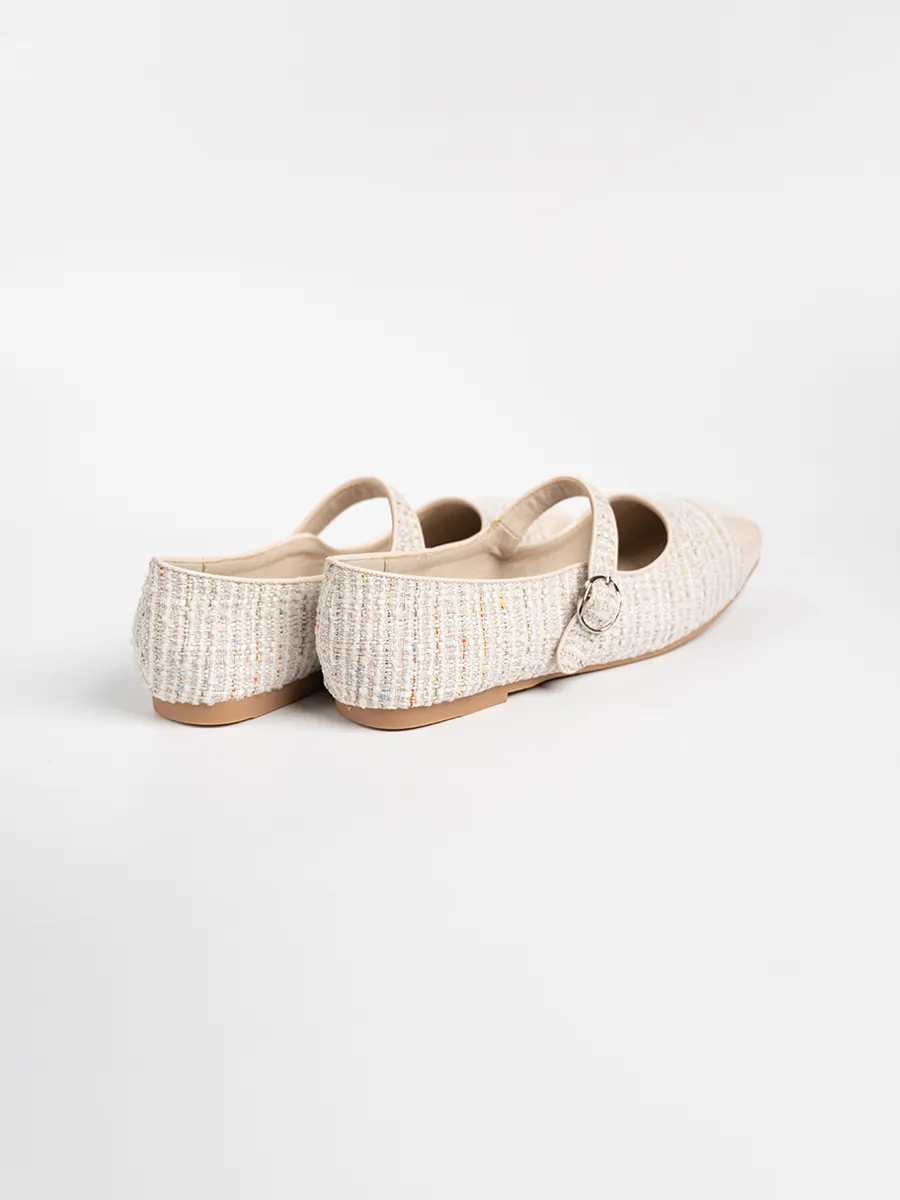 Taylor Tweed Strap Flats