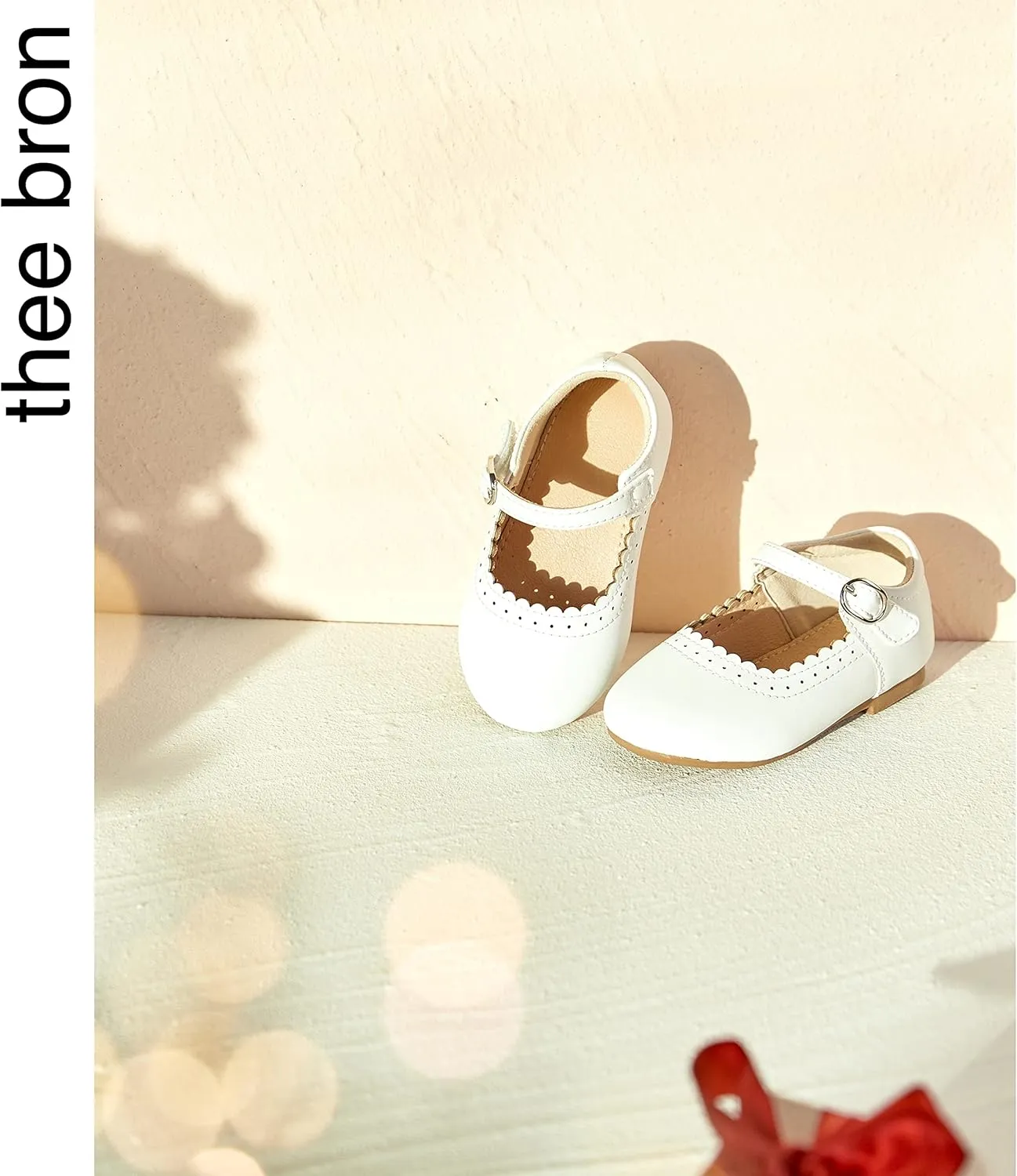 THEE BRON Toddler Mary Janes | Arch Support Leather Princess Shoes | Birthday Party Flats