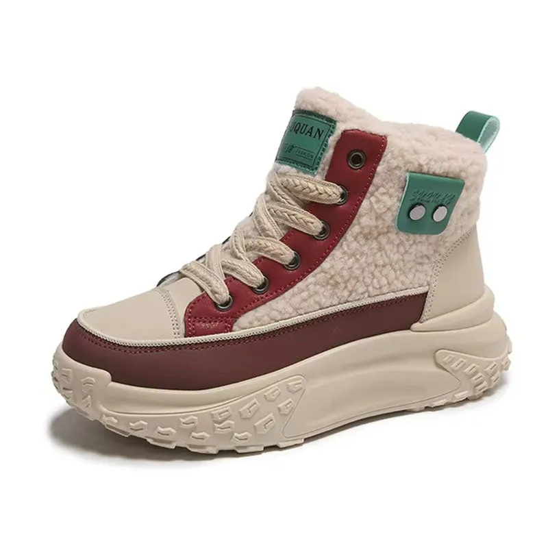 Women's High Top Sneakers with Fleece