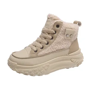 Women's High Top Sneakers with Fleece