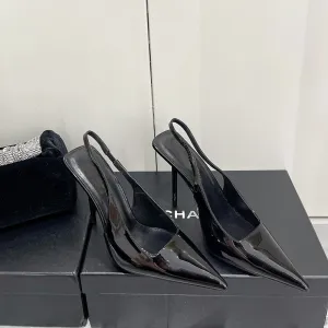 Word with Pointed Toe Minimalist Patent Leather Sexy Super High Heels